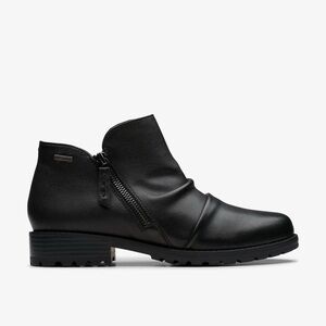NISSINI TOP WATERPROOF BLACK LEATHER CLARKS